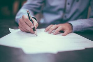 Signing a property lease